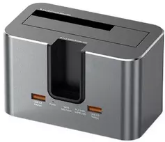 Extra Digital Dviejų diskų Docking Station M.2 SATA/ NVME, 2.5"/3.5" SSD/HDD, 2x USB-A, USB-C
