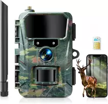 WOLFANG mobilioji laukinės gamtos kamera 4G LTE, 2K, 36 MP, super naktinis matymas, WT07