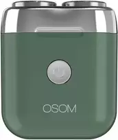 Mini plaukų skutimo mašinėlė-barzdaskutė OSOM Dual Blade Rotary Shaver OSOM02971, žalios spalvos