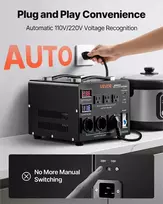 Automatinis įtampos keitiklis 6000VA, didinimo ir mažinimo transformatorius, 3 JAV ir 3 ES lizdai, LCD ekranas, apsauga nuo perkrovos, automatinis įtampos atpažinimas, srovės adapteris