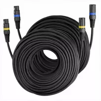 XLR mikrofono kabelis scenos apšvietimui, ekranuotas subalansuotas paauksuotas 30.48 m 2 vnt. pakuotė, hi-fi garso laidas, subalansuotas audio kabelis, scenos apšvietimo laidas, profesionalus garso kabelis