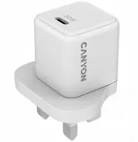 CANYON Įkroviklis jungiama į tinklą CU20C GaN 20W 1xPD UK Balta