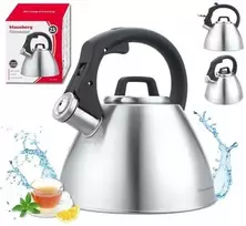 Virdulys, 2,5 l plieno virdulys su švilpuku ir minkšta rankena, Klausberg kb-7951