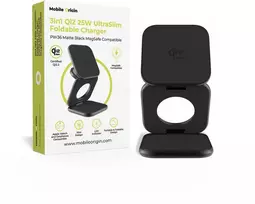 Mobile Origin 3 viename Qi2 25W itin plonas sulankstomas įkroviklis PW36 suderinamas su MagSafe matinė juoda