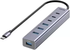 „Unitek Active USB-C“ šakotuvas, 3x USB-C, 10Gbps, 4x USB-A