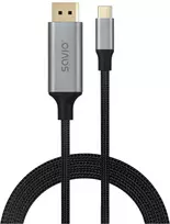 Savio CL-208 USB cable USB 3.2 Gen 1 (3.1 Gen 1) 2 m USB C Juodas, Pilkas