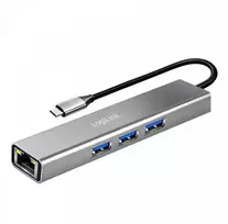 „LogiLink“ šakotuvas USB3.2, 3x USB-A, 1x RJ45 gigabitinis eternetas