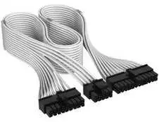 Corsair Cable, Type 4, ATX Motherboard Power Connector, 24-pin, 610mm, individually sleeved – baltas