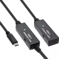 InLine® USB 3.2 Gen.1 aktyvus plėtinys, USB-C kištukas iki USB-C lizdas, 10 m
