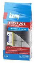 Plytelių siūlių glaistas KNAUF FLEXFUGE UNIVERSAL SILBERGRAU, 1-20 mm, šv. pilka sp., 5kg