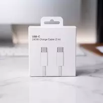 Baltas 5A USB-C laidas 45W greitajam krovimui (Samsung, Android įrenginiams)