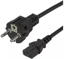 Maitinimo laidas DELTACO CEE 7/7 - C13, 1,5m, juodas / 1902303