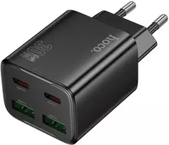 Įkroviklis Hoco N56 30W GaN 2xUSB-C/2xUSB-A juodas