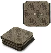 Guess PU 4G MagSafe belaidis įkroviklis 3-in-1, rudos spalvos