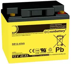 SSB SUN Baterija SB12-45V0 Vds 12 V 45 Ah AGM priežiūros nereikalaujantis akumuliatorius