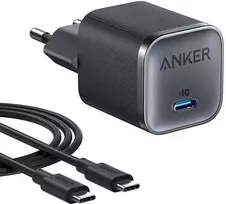 Įkroviklis Anker Nano 45W USB-C (juodas) su 1.8m kabeliu