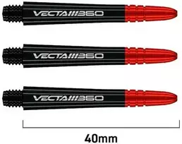 Koteliai Winmau Vecta Blade 360, ilgi, 40 mm, juodos sp.