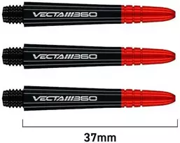 Koteliai Winmau Vecta Blade 360, vidutiniai, 37 mm, juodos sp.