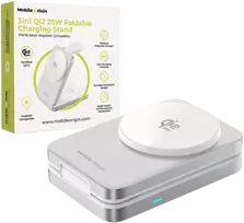 Mobile Origin 3in1 Qi2 25W Foldable Charging Stand PW35,MagSafe Compatible – Sidabrinis