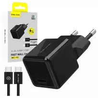 Blavec Wall charger BC-10 – Type C – PD 25W 3A with Type C to Type C cable (TCBC10-CB253A) juodos spalvos