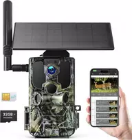 WOLFANG saulės energija maitinama 4G LTE lauko kamera, 2.5 K naktinis matymas, IP66, WT04