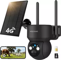 WOLFANG lauko stebėjimo kamera 4G, 2.5 K vaizdo įrašymas, saulės energija, naktinis matymas, WT08-UK-RKL