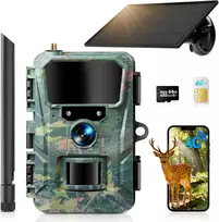 WOLFANG laukinės gamtos stebėjimo kamera 4G LTE, 2 K vaizdo įrašymas, 5200 mAh baterija, IP66, WT07