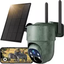 WOLFANG 4G LTE saulės energija maitinama lauko kamera su 2,5 K vaizdo transliacija ir 355° PTZ valdymu WT06