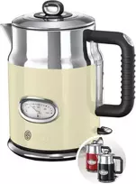 Russell Hobbs elektrinis virdulys 1,7 l, 2400 W, nerūdijančio plieno, kreminės spalvos, Retro 21672-70