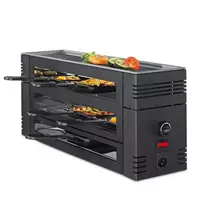 Spring elektrinis raclette grilis su picos kepimo funkcija, 6 keptuvėlės, 1100 W, juodas