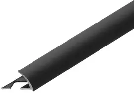 Aliuminis plytelių profilis, kraštas ovalus, juodos spl., 10 mm x 2,50 m