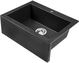Granitinė virtuvinė plautuvė Laveo Komodo SBK_710T, Juodas