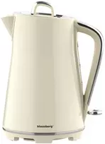 Virdulys, Elektrinis virdulys, nerūdijančio plieno, grietinėlės spalvos, 1,7 l, 1850–2200 W, klausberg, KB-9016