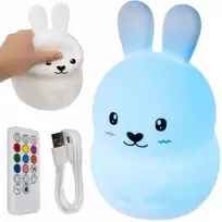 LED silikoninė lempa kiškutis BERIMAX 6JZ-9PBFD RGB