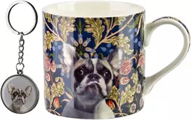 Affek Design NOYA Puodelis su breloczkiem 380ml 9x13x9cm Buldog francuski
