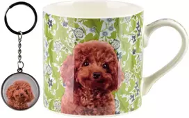 Affek Design NOYA Puodelis su breloczkiem 380ml 9x13x9cm Pudel