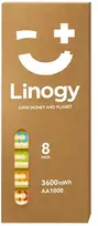 LINOGY AA ličio jonų Pro baterijų rinkinys – 8 vnt.