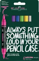 Akrilinių žymeklių rinkinys Faber-Castell Multimark 6 spalvų