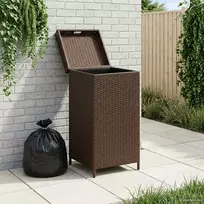 Lauko šiukšlių kibiras Ruda 40 x 40 x 80 cm poliratanas