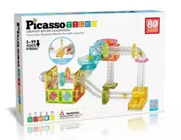 PICASSO TILES Magnetinis konstruktorius Marble Run 80 det., PTMG80