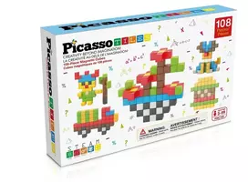 PICASSO TILES Magnetinis konstruktorius Magnetic Cubes 108 det., PMC108