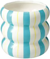 Home Styling Collection Keramikinė dryžuota vazono užvalkalas LINJE, 14 cm