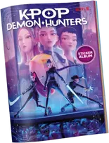 ORBICO Kpop Demon Hunters K-POP DEMON HUNTERS lipdukų albumas su lipdukais, 10 vnt., KPALBUM-2026-ENG
