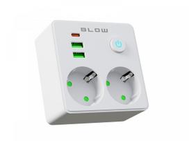 BLOW Power strip R-20 PRx2 2xUSB-A + USB-C white
