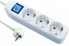 Electraline 62442 power strip / extension cord, 3 meters, 16 amps