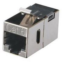 Black Box CAT6 KEY COUP SHIELDED  THROUGH COUPLER FM693, Grey,
