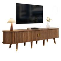 TV spintelė su stumdomomis rotango durimis 175 cm 1 vnt.