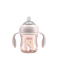 Gertuvė su nuimamomis rankenomis Chicco Transition Cup, rožinė, 4 mėn+, 200 ml