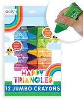 Kreidelės Ooly Jumbo Happy Triangles, įvairių spalvų, 12 vnt.