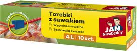 Užspaudžiami šaldymo maišeliai JAN Niezbędny, 4 l, 30 cm x 24 cm, skaidri sp., 10 vnt.